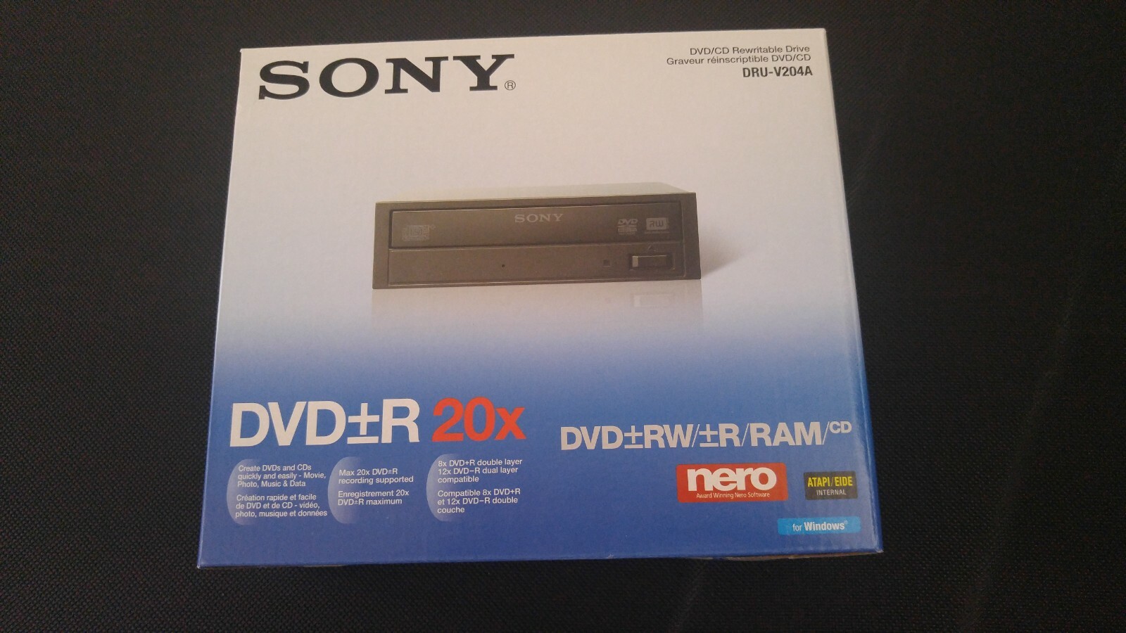 SONY DRU-V204A  DVD/CD Rewritable Drive Black New Sealed