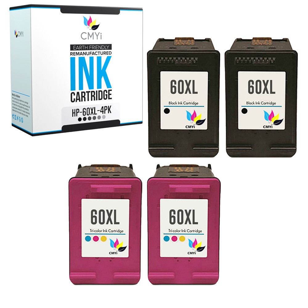 4PK CMYi Compatible HP 60XL Printer Cartridges for HP DeskJet F2400 F2492 F2493