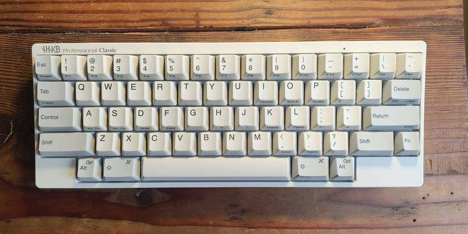 HHKB (Happy Hacker Keyboard) Professional Classic, White Stamped, Topre Switches