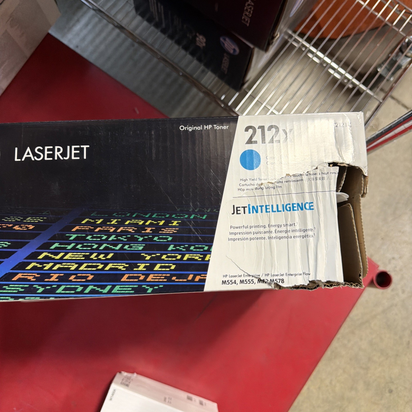 Genuine HP 212X Cyan Toner W2121X For HP LaserJet Enterprise New Damaged Box