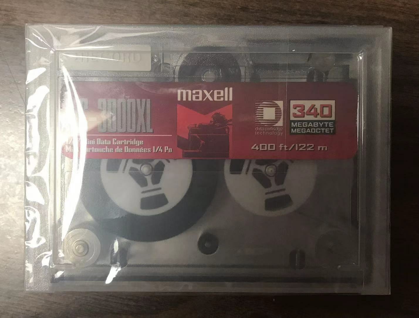 New 2PCS Maxell MC-3000XL Formatted 122m 1/4" Mini Data Cartridge, 