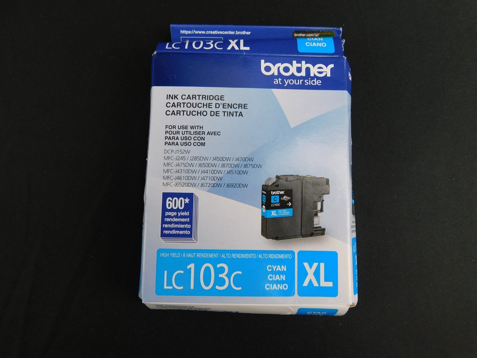 Brother LC103C XL Cyan Ink Cartridge EXP 03/2025 600 Page Yield