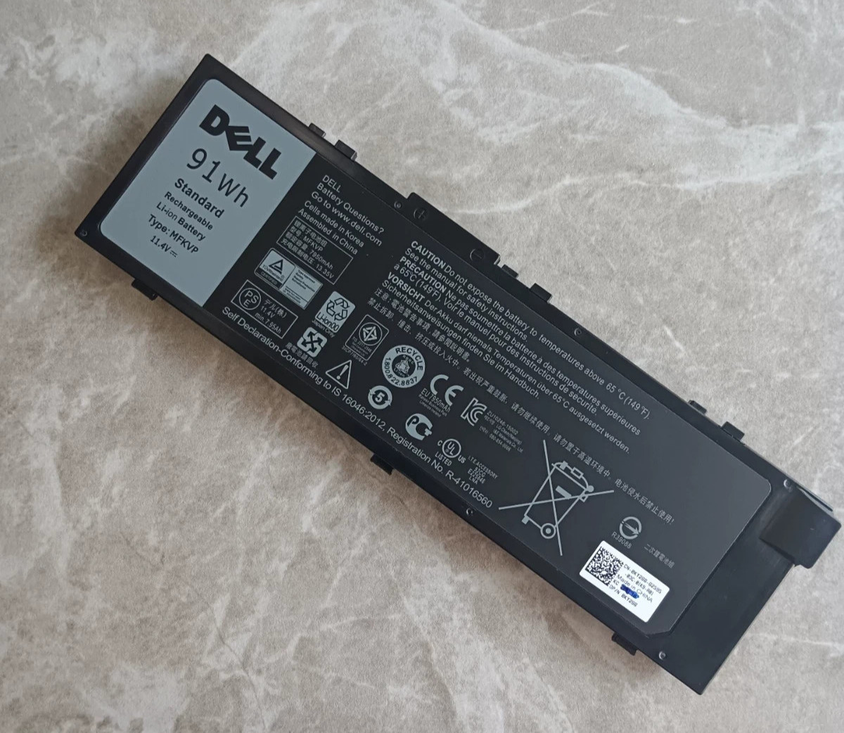 Genuine Battery MFKVP For Dell Precision 15 7510 7520 17 7710 7720 M7510 M7710