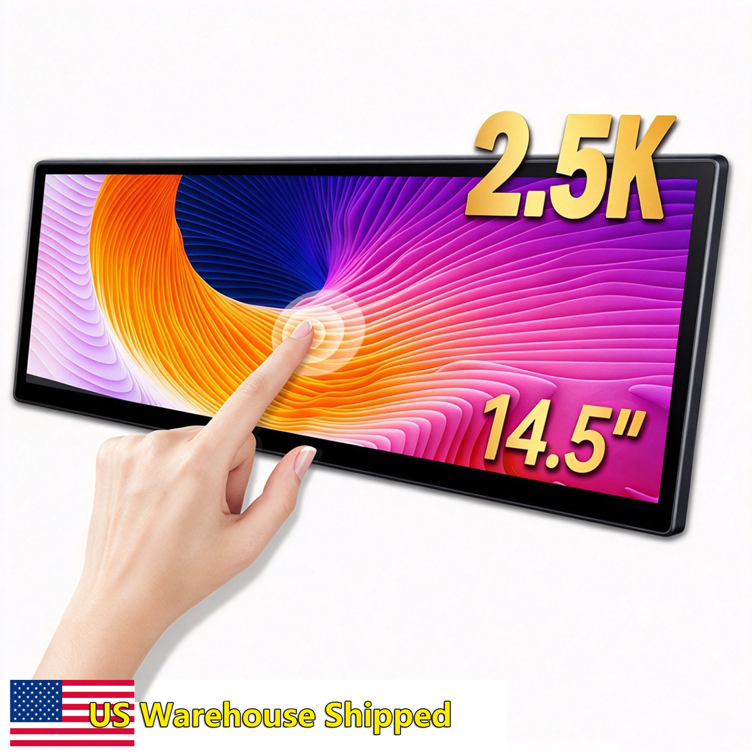 14.5 Inch PC Case Display 2560x720 IPS LCD 10-Point Touchscreen Ultra-Wide