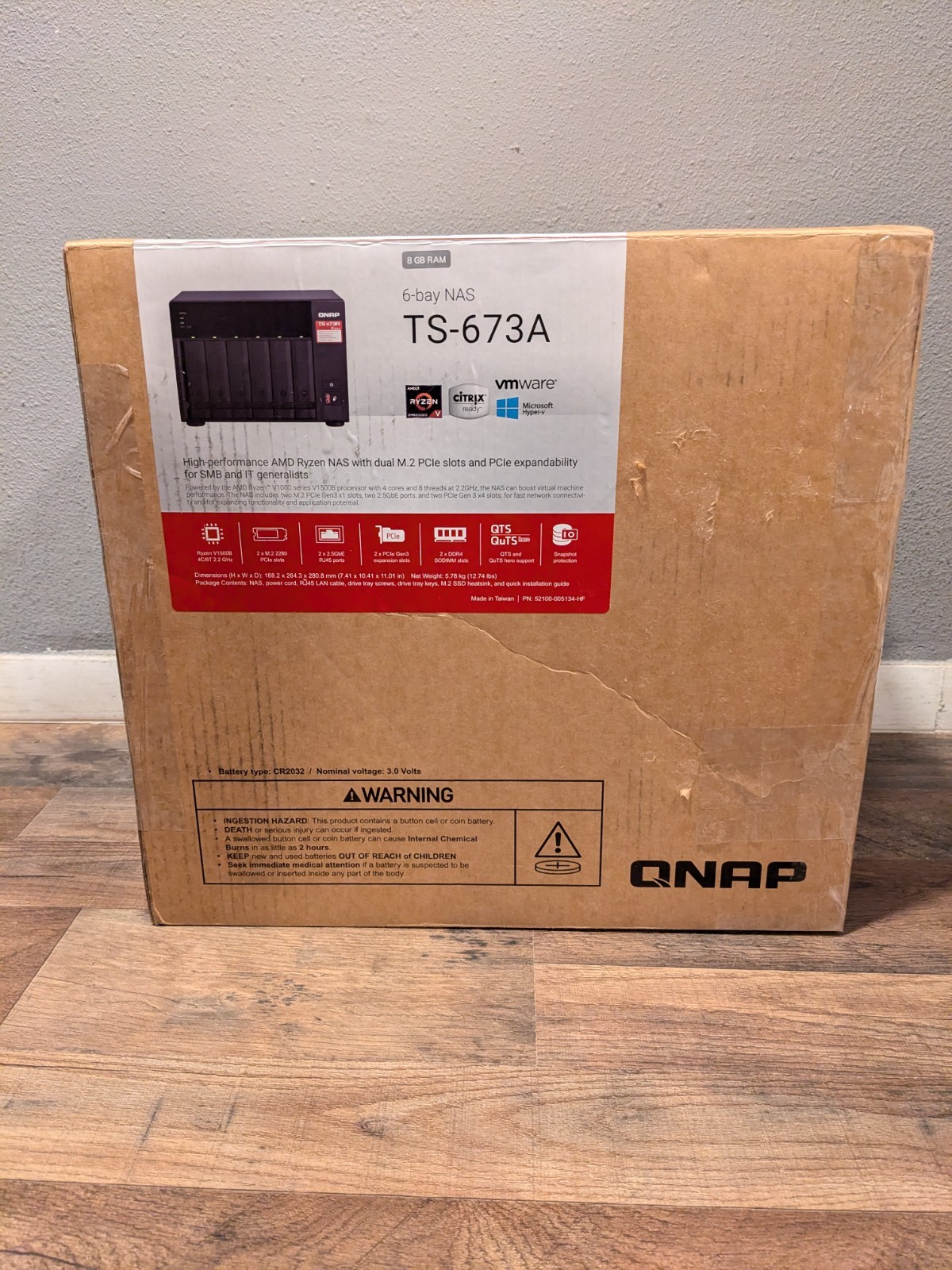 QNAP TS-673A-8G 6 Bay NAS Ryzen QuadCore 2x2.5GbE PCIe 3.0 NVMe +Wrty 8/18/29