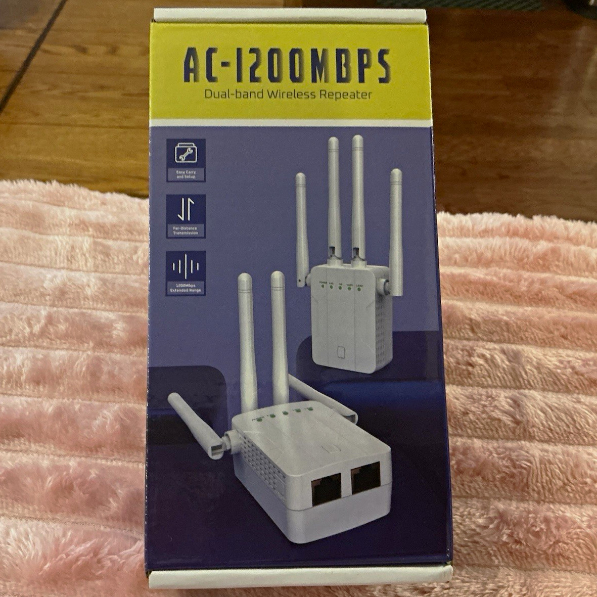 AC-1200MBPS Dual-Band WiFi Repeater 1200Mbps 2.4/5GHz 2 LAN White