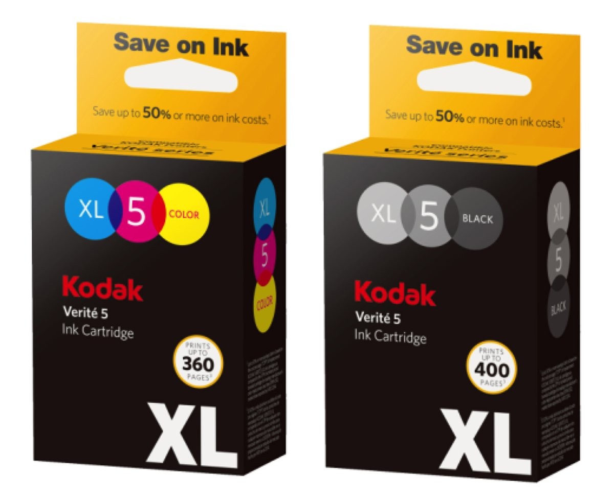 Kodak Verite 5 Replacement Inks (AL11CA) XL Black and Color color