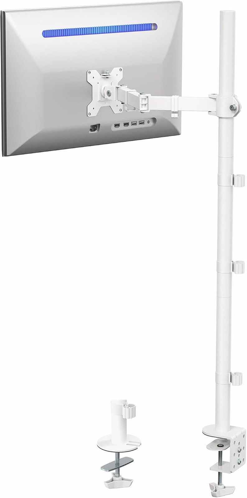 VIVO Extra Tall Single Monitor Desk Mount Stand with 39 Inch Pole, Features Full