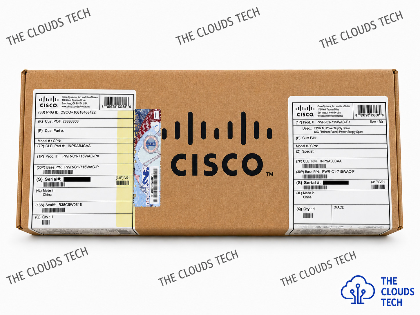 New Sealed Cisco PWR-C1-715WAC-P= 715W AC 80+ Platinum Power Supply