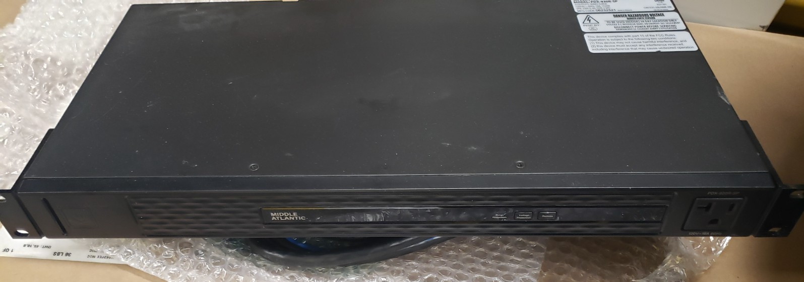 Middle Atlantic PDX-920R-SP NEXSYS 9-Outlet Rackmount PDU, Series Surge (20A)