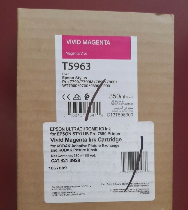 01-2022 Genuine EPSON T5963 Vivid Magenta Ink 350ml for 7700/7890/7900/9890/9900
