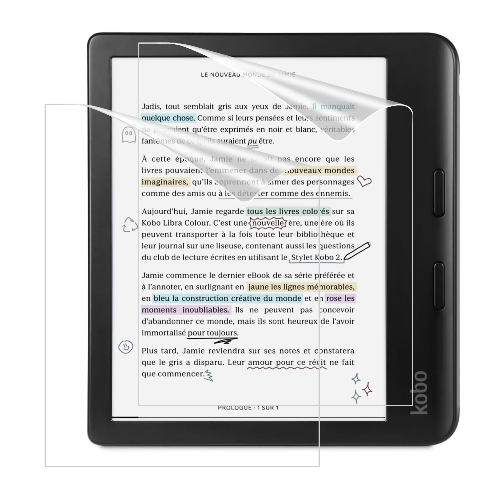 MoKo 2 Pack Anti-Glare Screen Protector for 7 inch Kobo Libra 2 Pack, Matte