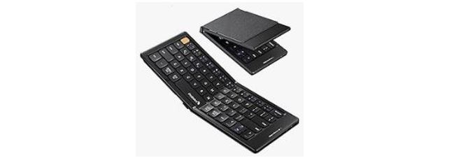 ProtoArc Foldable Compact Keyboard, XK04 Portable Bluetooth Keyboard