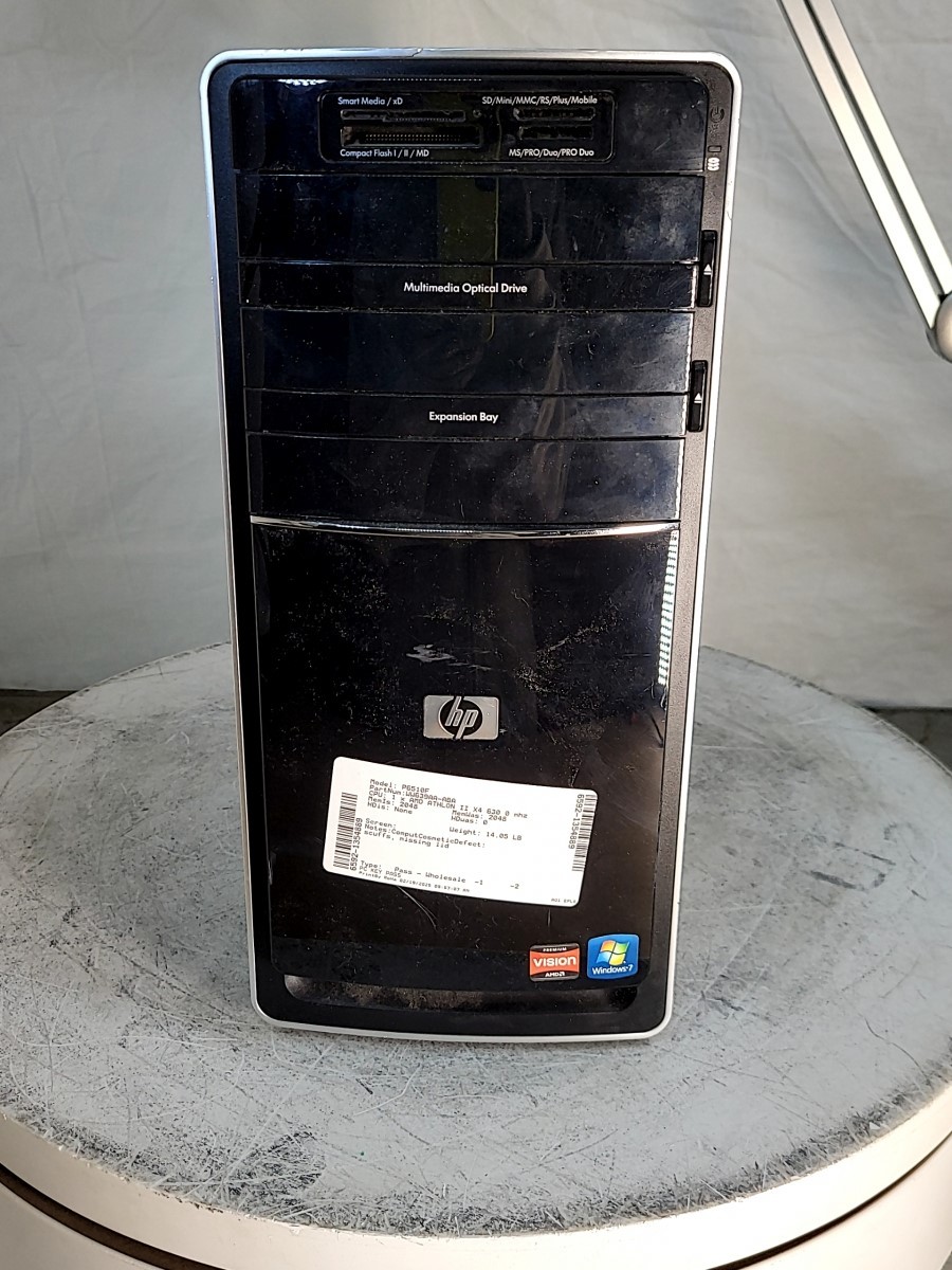 HP Pavilion P6510F WW639AA#ABA TOWER PC AMD ATHLON II X4 630 4GB SEE NOTES