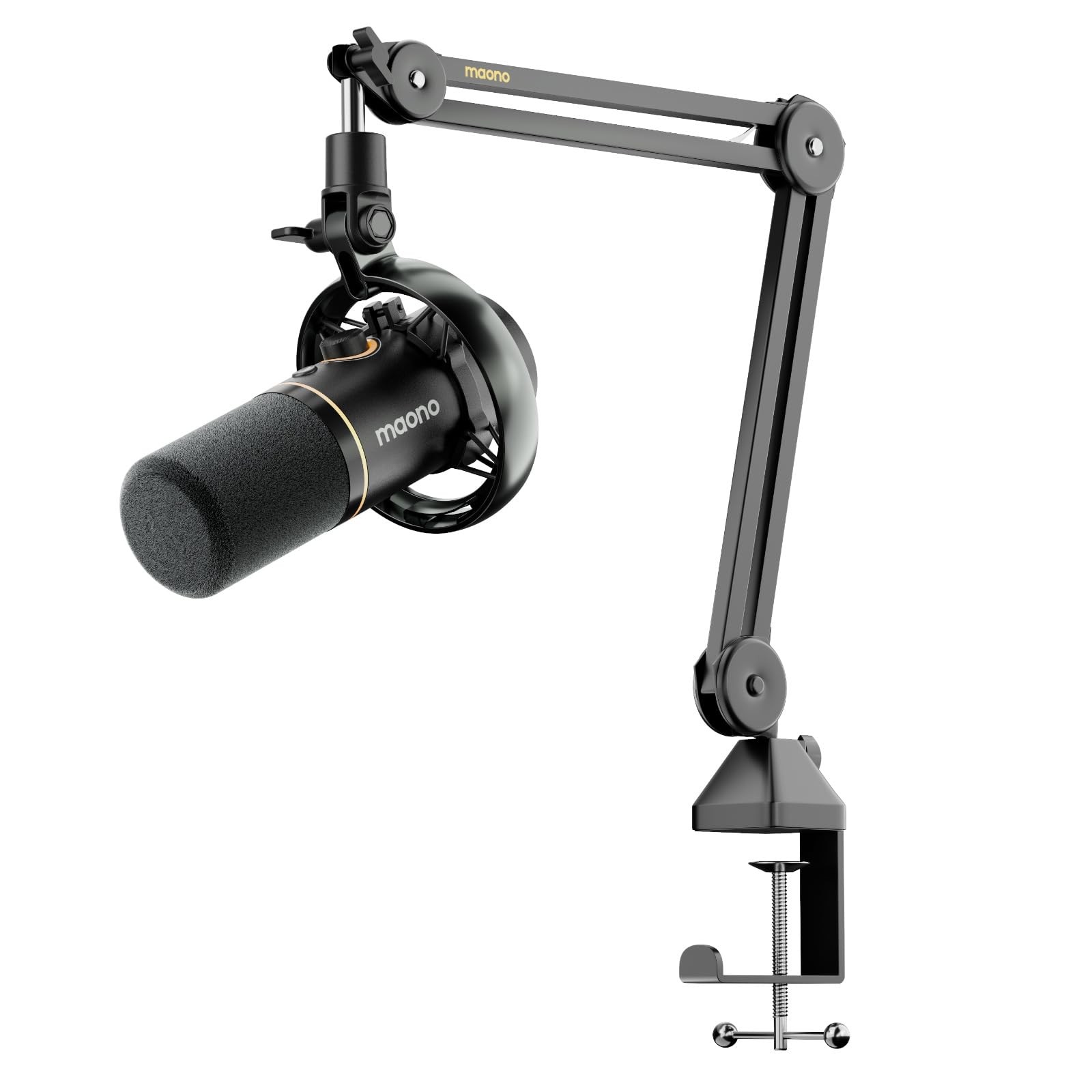 MAONO PD200W Hybrid Wireless Podcast Microphone for PC, XLR USB Dynamic Black