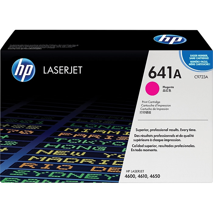 HP 641A C9723A Magenta LaserJet Toner Cartridge 8000 Page Yield 4600 4650 New