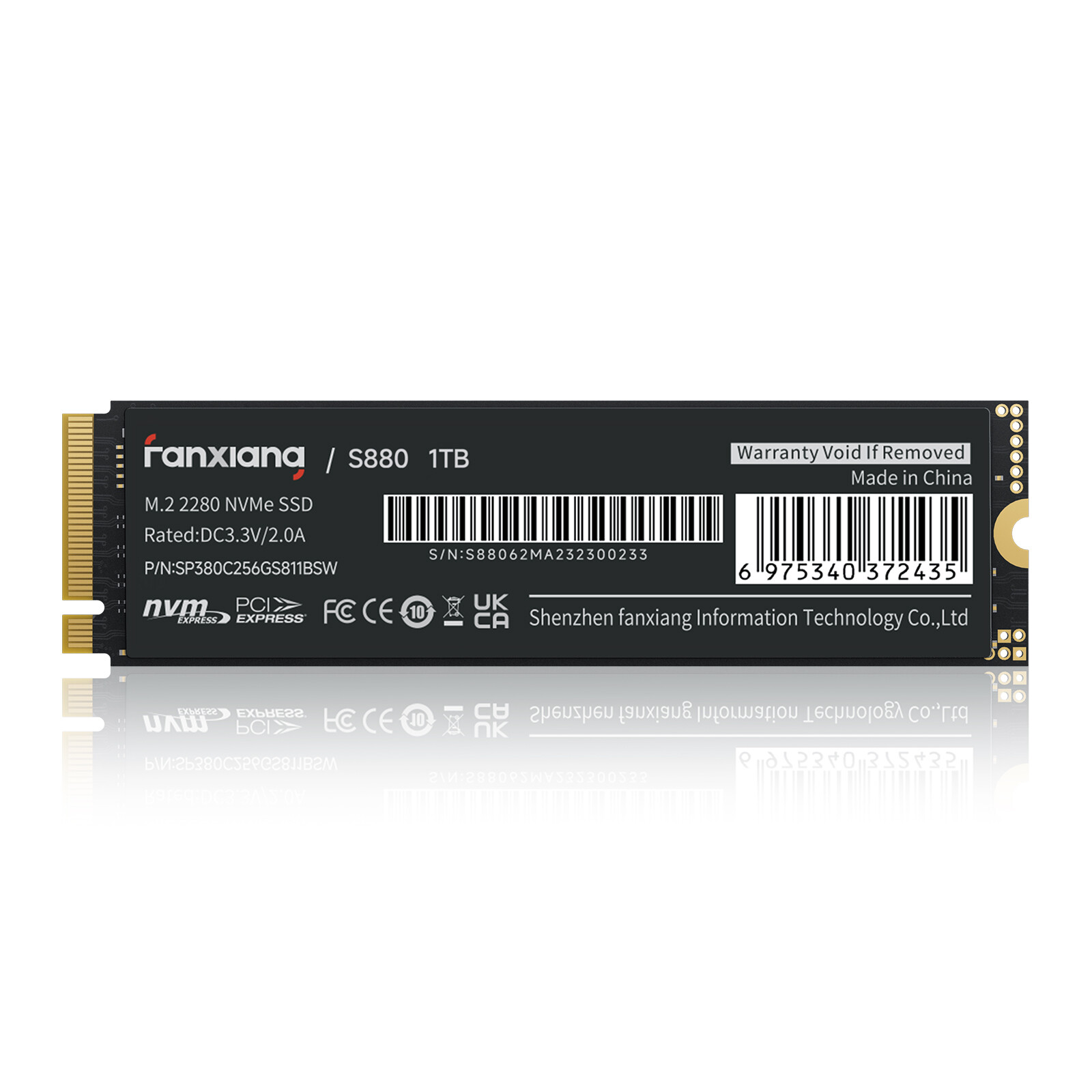 Fanxiang PS5 1TB SSD M.2 NVME SSD PCIe 4x4 7300MB/S Internal Solid State Drive