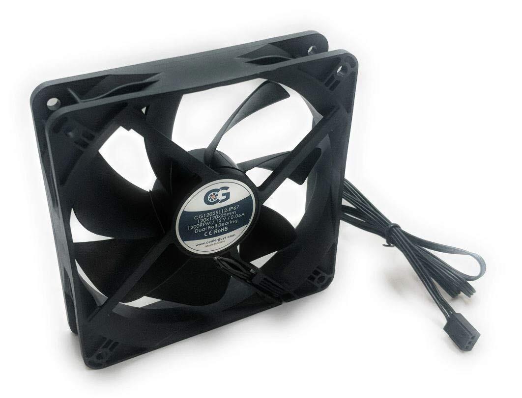 Quiet Waterproof 120mm Fan 120x120x25mm