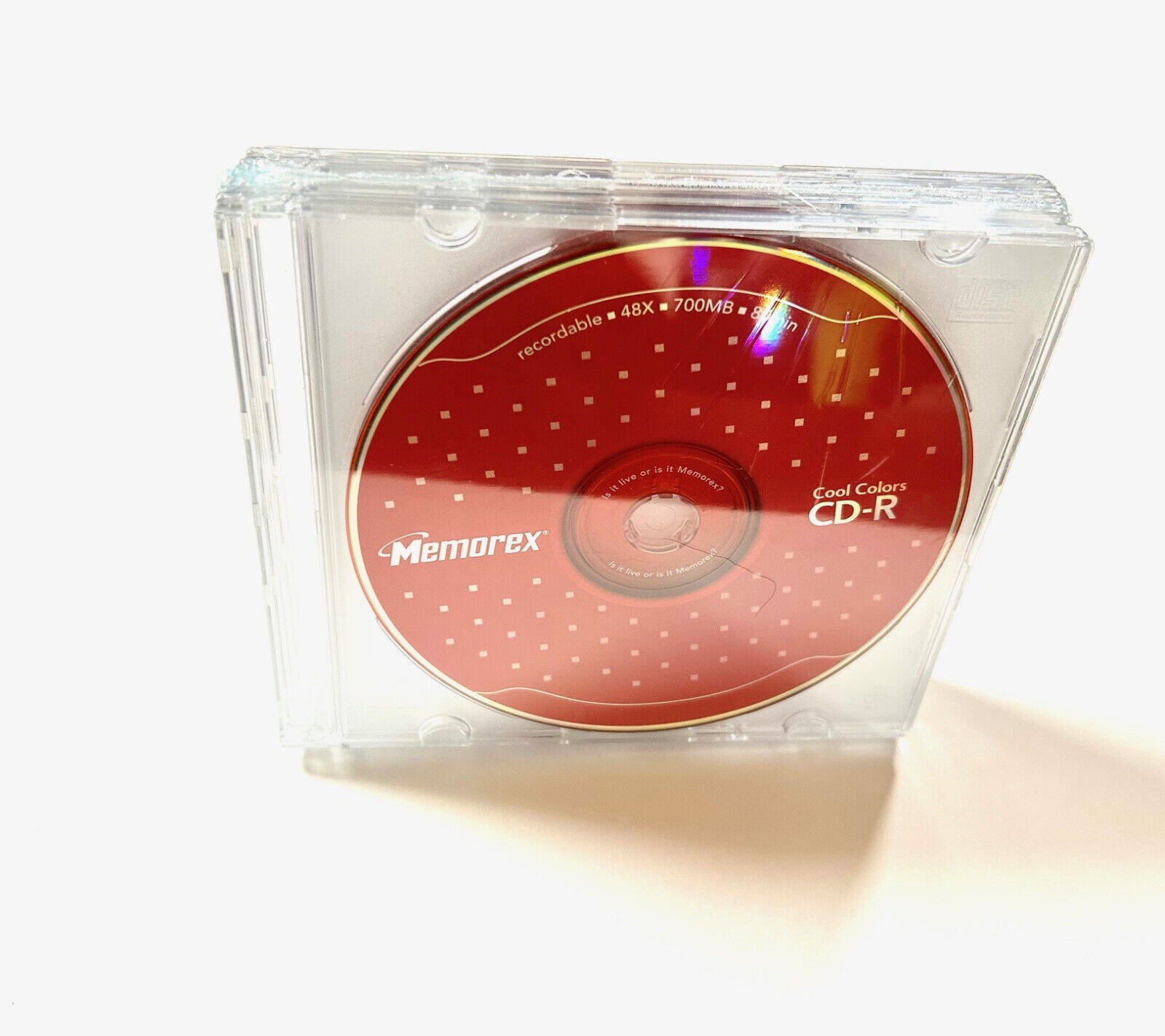 Memorex CD-R 6 Pack COOL COLORS 80Min RED Brand New Open BOX Slimline Jewel Case
