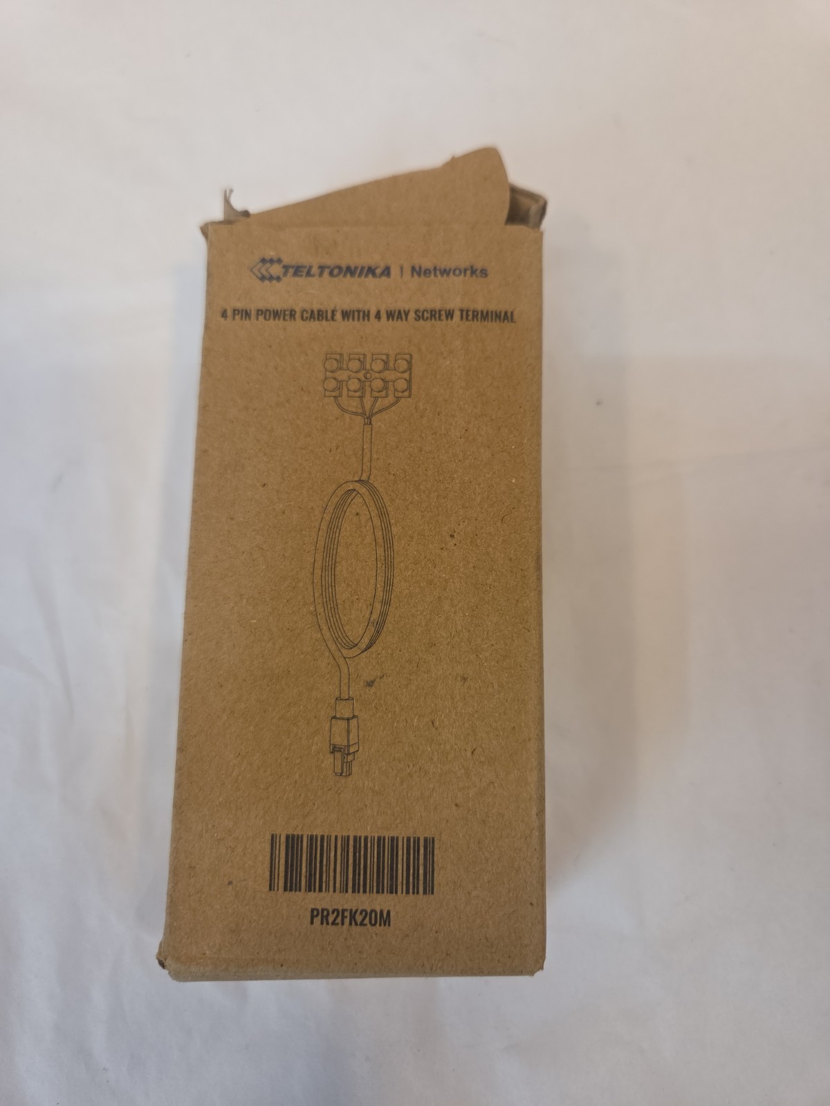 Teltonika Networks PR2FK20M Power Cable – 4-Way Screw Terminal, 2m, RoHS