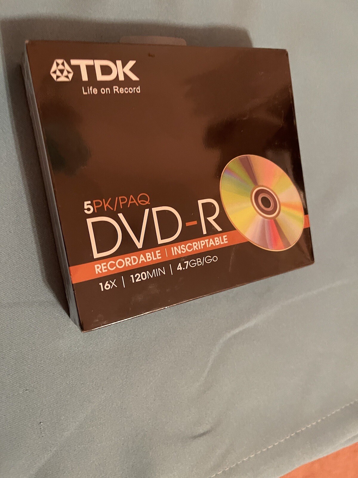 5Pk TDK DVD-R Recordable Media 16X 120MIN 4.7GB New Sealed  Blank