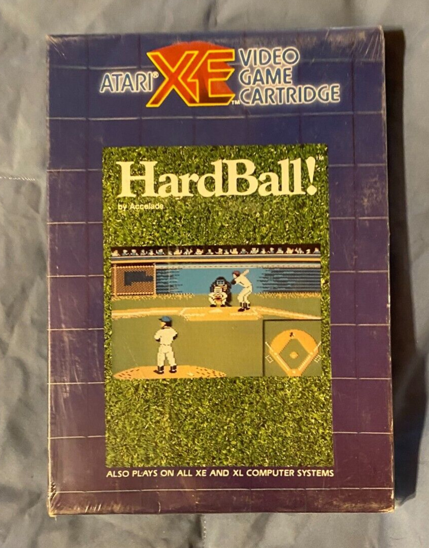 HardBall Atari 800/XL/XE NEW Cartridge Blue Box RX8084 NIB