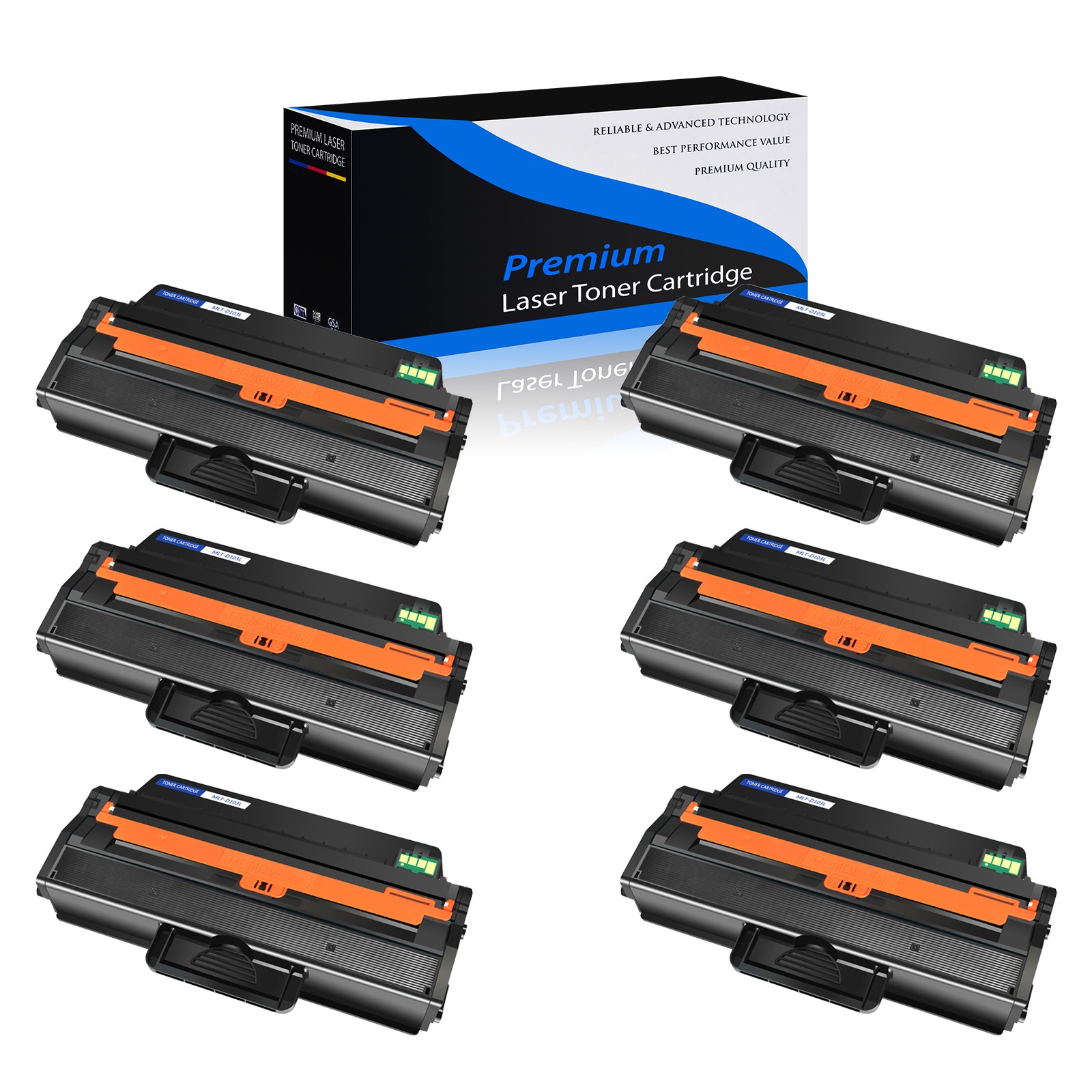 6PK Black MLT-D103L 103L Laser Toner Cartridge for Samsung  ML-2955DW ML-2955ND