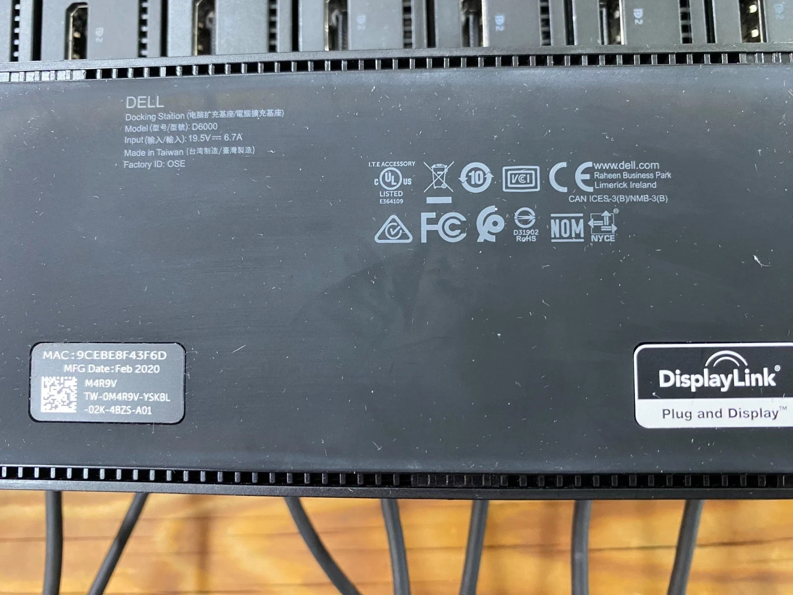 Lot of 18 Dell D6000 Docking Stations | No AC Adapter