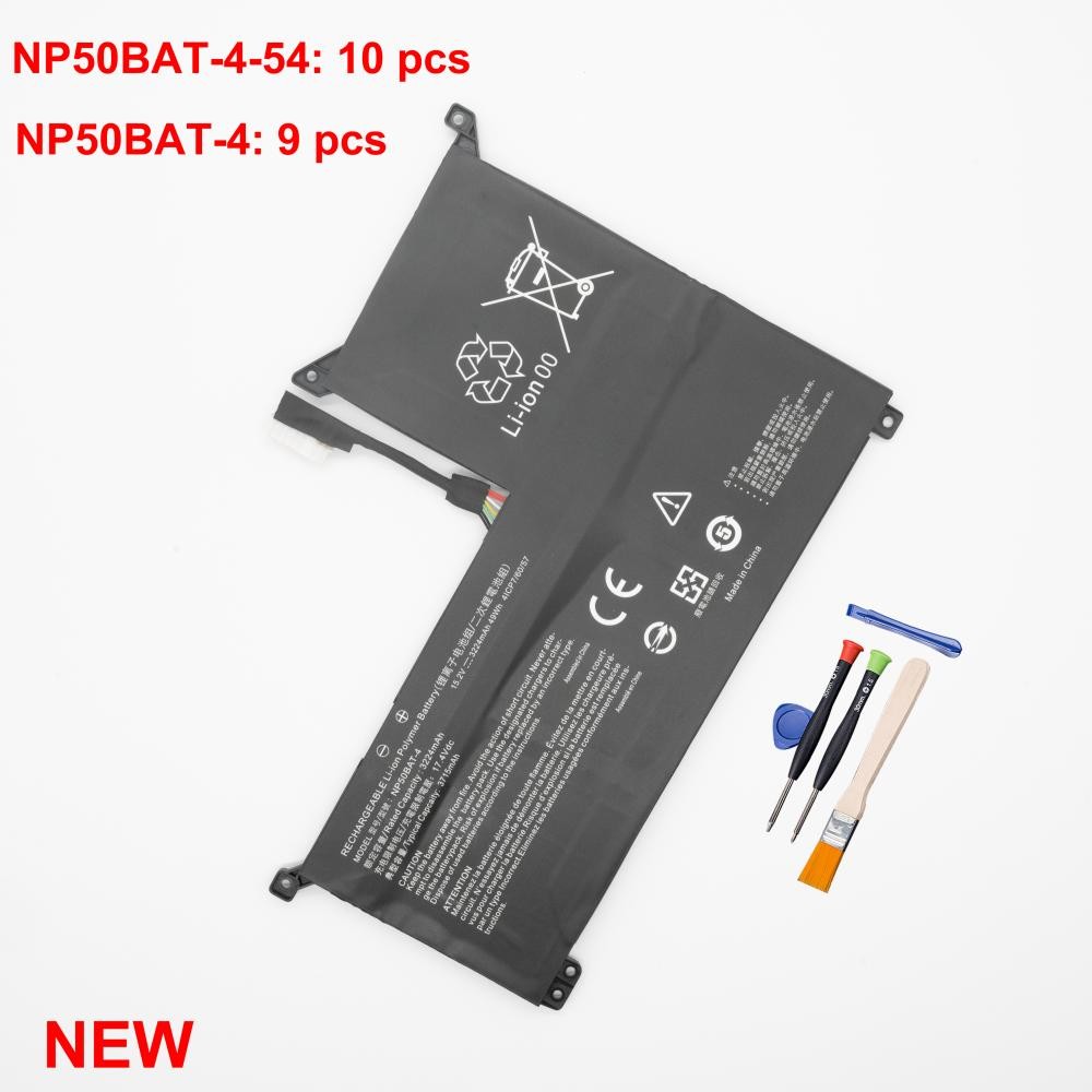 LOT 10x NP50BAT-4-54 + 9x NP50BAT-4 Laptop Battery For Clevo X17 NP70 AT22