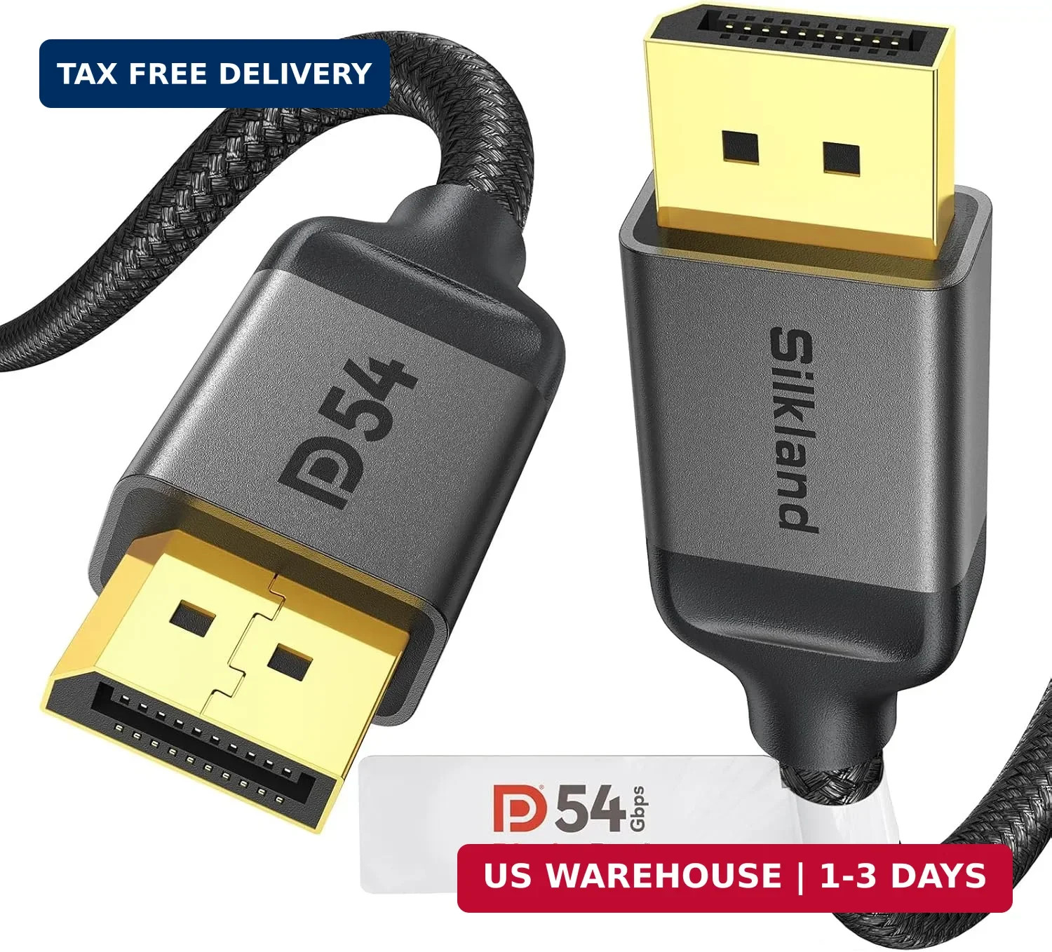 54Gbps 16K DisplayPort Cable 2.1, [VESA Certified] DP Cord 6.6FT | 16K@30Hz, 8K@