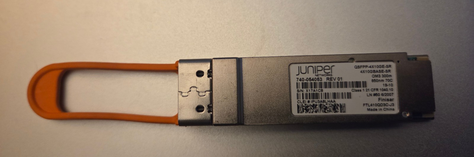 Juniper JNP-QSFP-4X10GE-SR QSFPP-4X10GE-SR 740-054053 4x10GBASE-SR MPO MMF