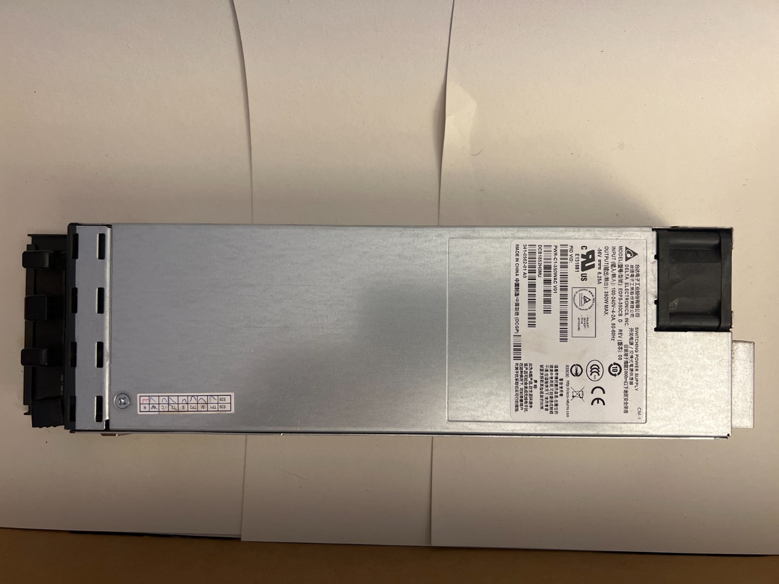 Cisco PWR-C1-350WAC 350W AC Power Supply for Catalyst 3850 9300 Switch