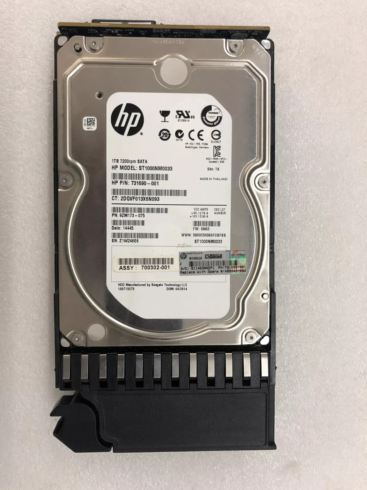 FOR HP AJ740A 487442-001 469622-001 1TB 7.2K SATA 3.5" dp hard drive 480942-001
