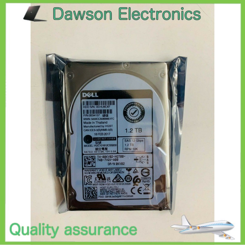 FIT FOR Dell 00KV02 0KV02 HUC101812CSS200 1.2TB 2.5" 10K 12Gbps SAS Hard Disk
