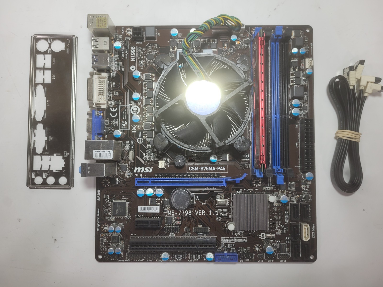 MSI B75MA-P45 Motherboard Core i5-3470, 2GB RAM, IO Shield #2138