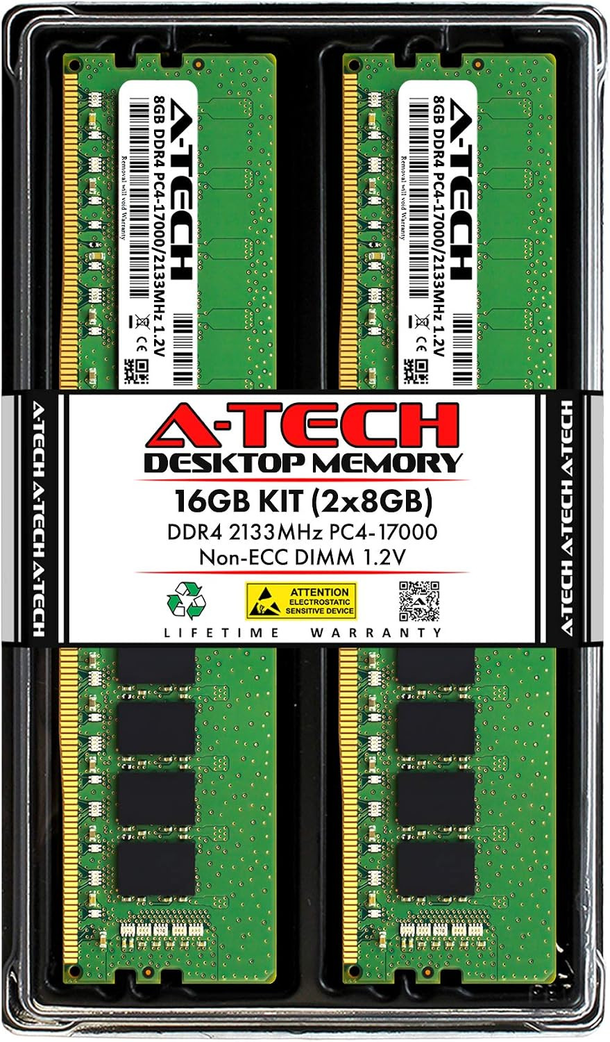 16GB (2X8Gb) DDR4 2133 Mhz UDIMM PC4-17000 (PC4-2133P) CL15 DIMM Non-Ecc Desktop