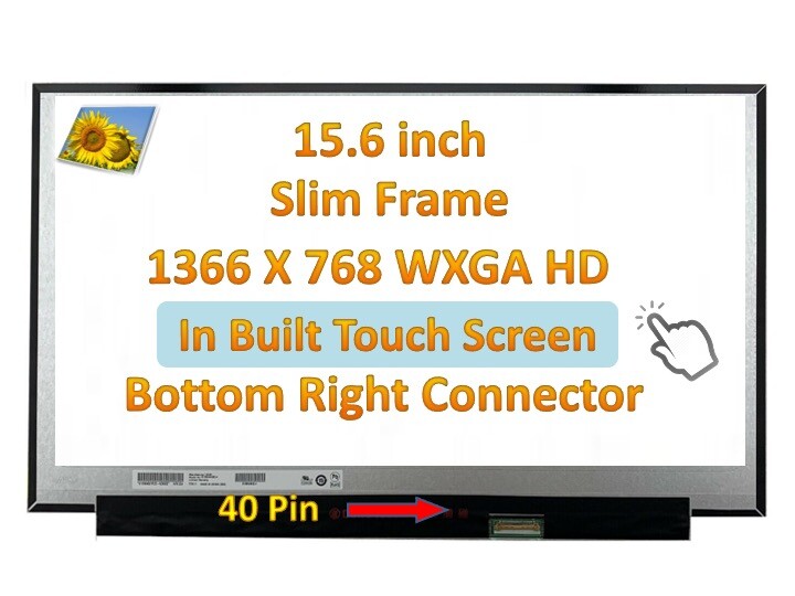 Lenovo 5D10T05359 5D10T05360 B156XTK02.1 15.6" Laptop LED LCD Touch Screen