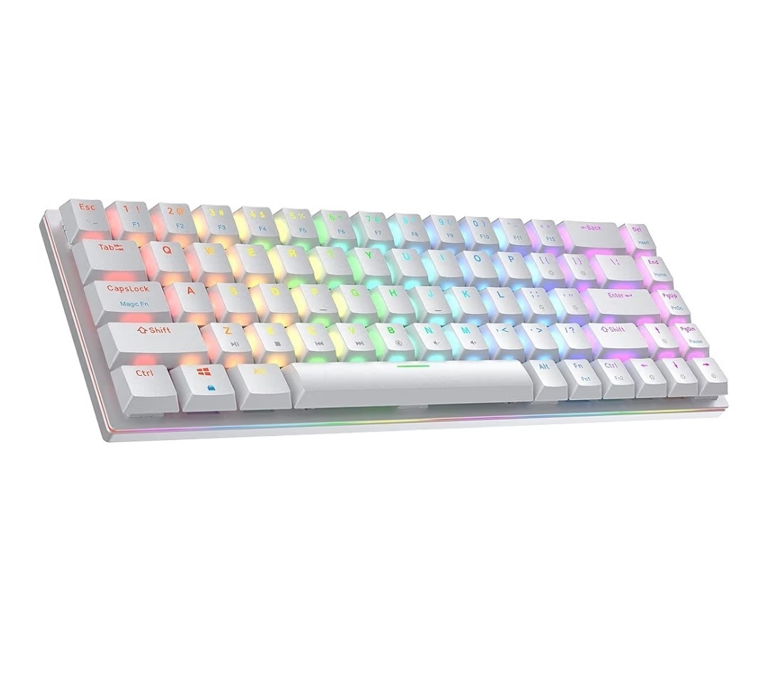 Ranked G65 Guardian 65% White | Full Aluminum Frame | Ultra Slim | Blue Switches