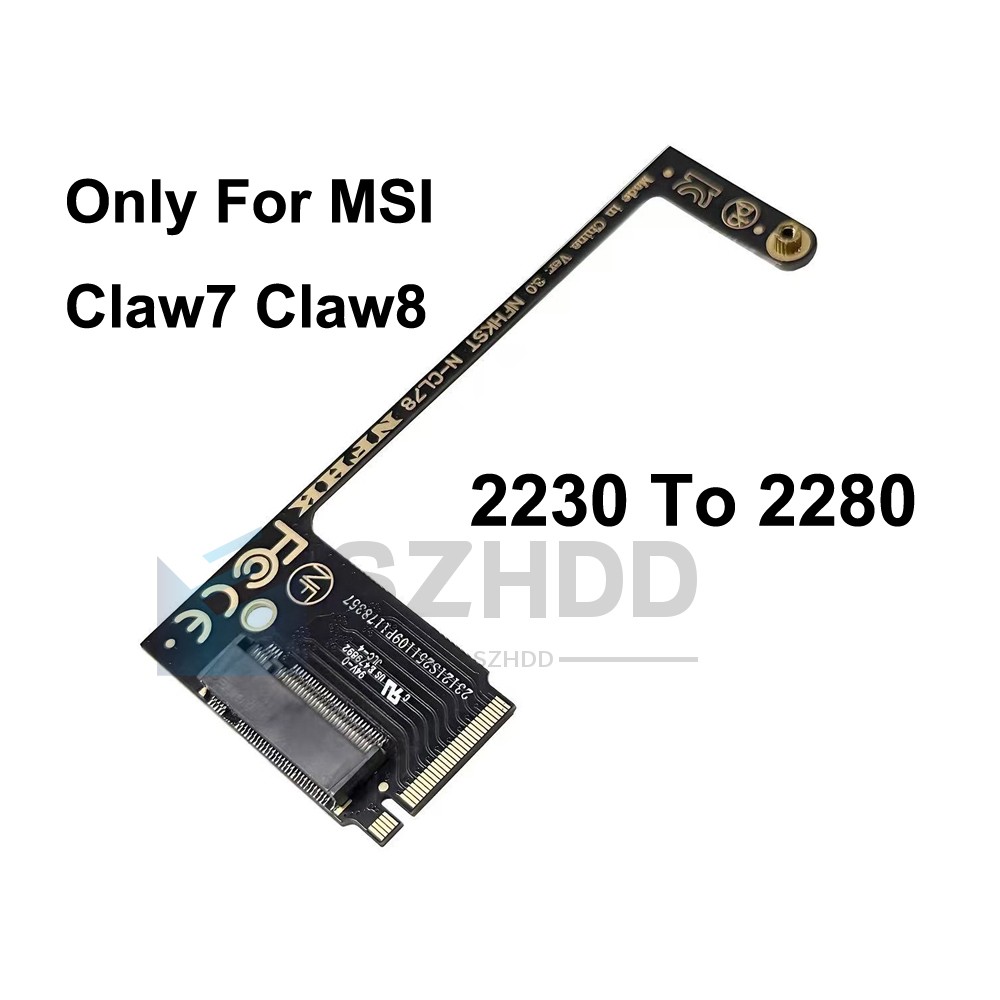 For MSI Claw 8 AI Claw7 Claw8 SSD Adapter Handheld Conversion 2230 to 2280 4T 8T