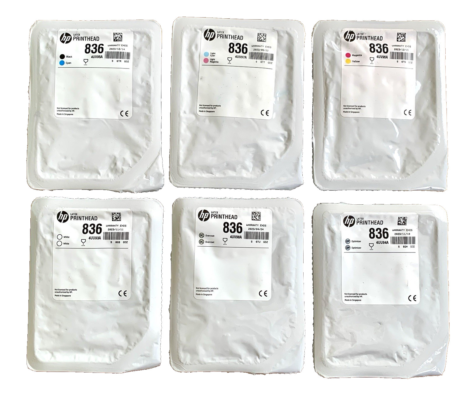 6 x Original Printhead HP Latex 630 700 700W 800 800W / No. 836 Printhead SET