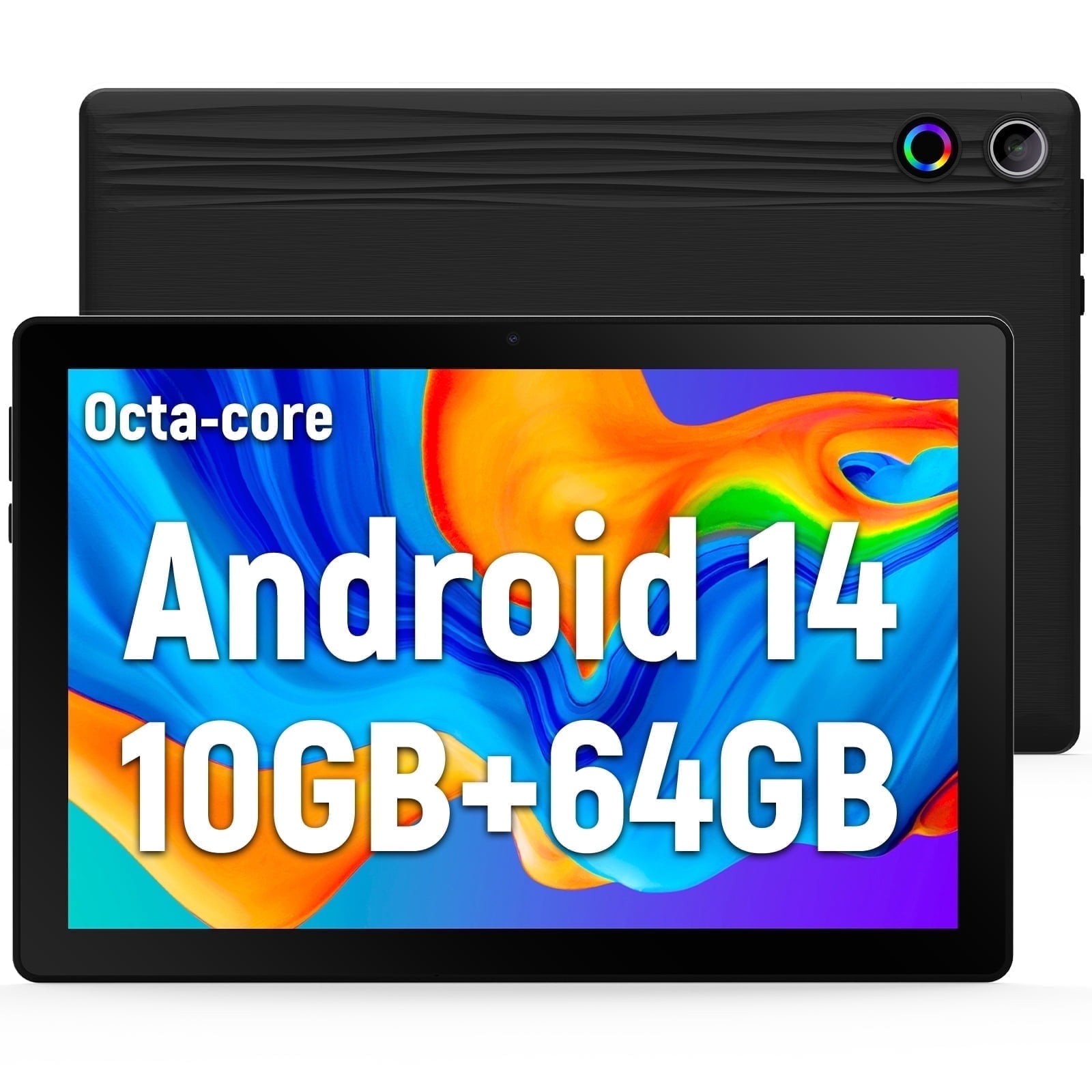 2025 Tablet 10 Inch Android 14  12GB RAM 64GB ROM 1280x800 IPS w Keyboard/Mouse 
