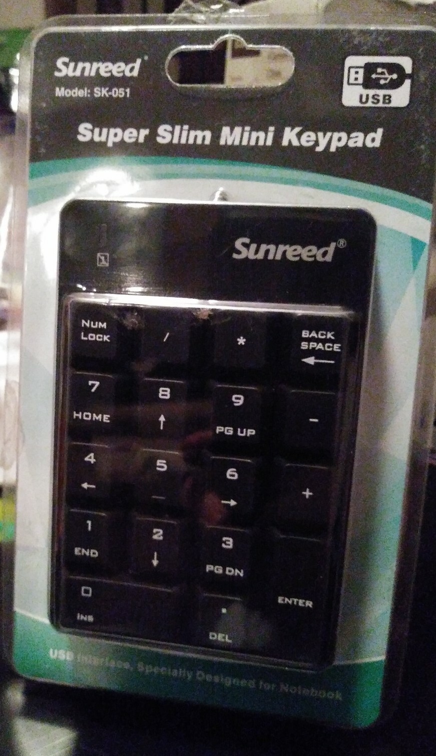 NEW TAKE OUT SUNREED SK-051 UNIVERSAL SUPER SLIM MINI WIRED NUMERICAL KEY PAD 