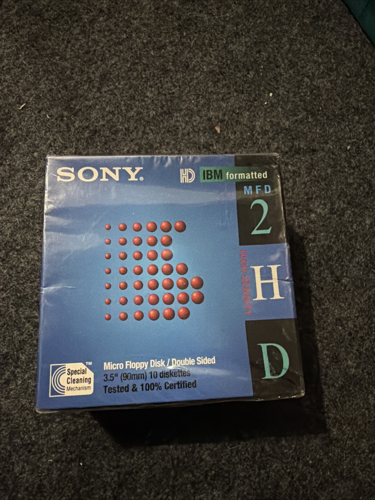 Sealed Sony MFD 2HD 3.5" Floppy Disks IBM Formatted 10-Pack Vintage Storage