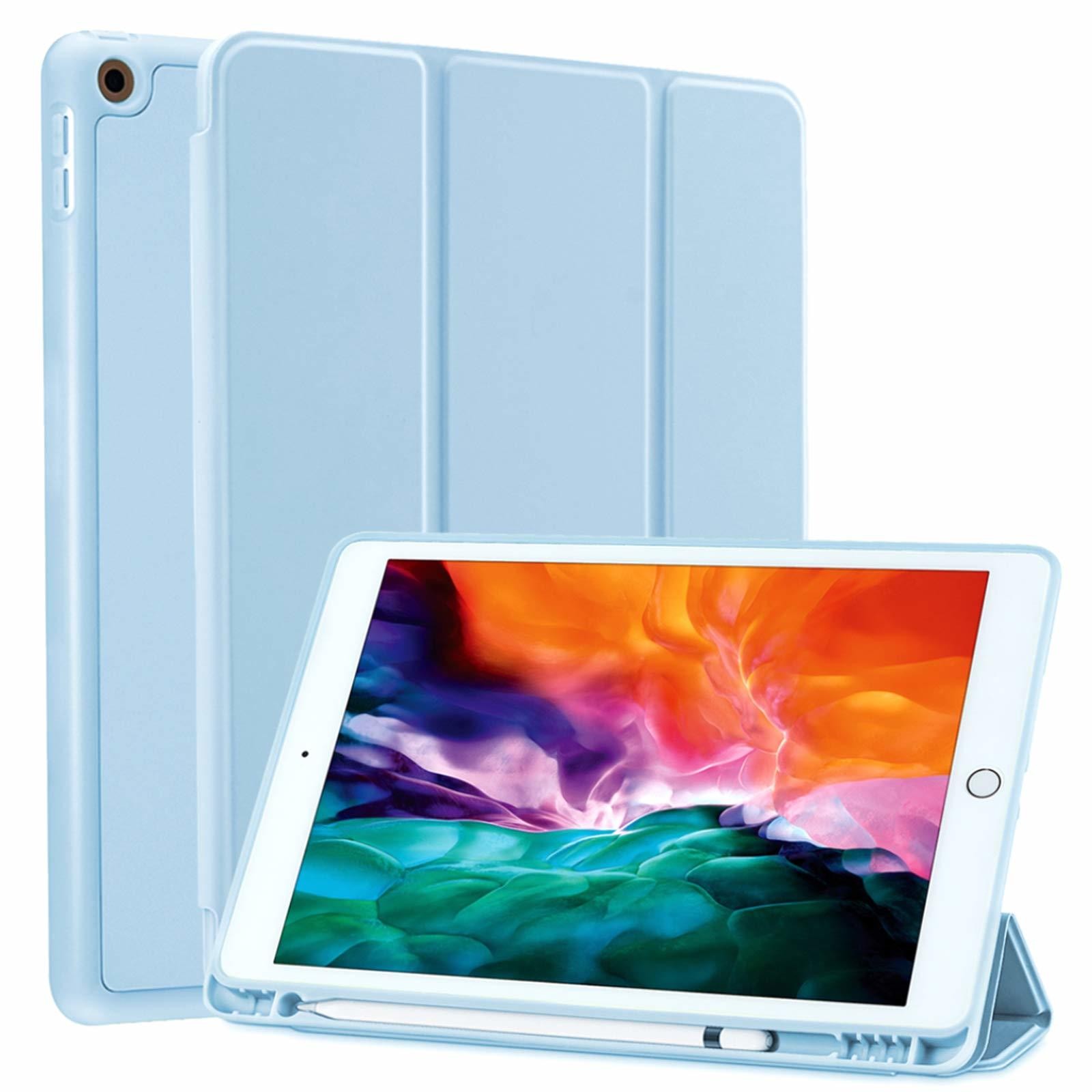 Smart Trifold Stand Protective Full Body Cover Case, For Ipads 10.2 inch (Light