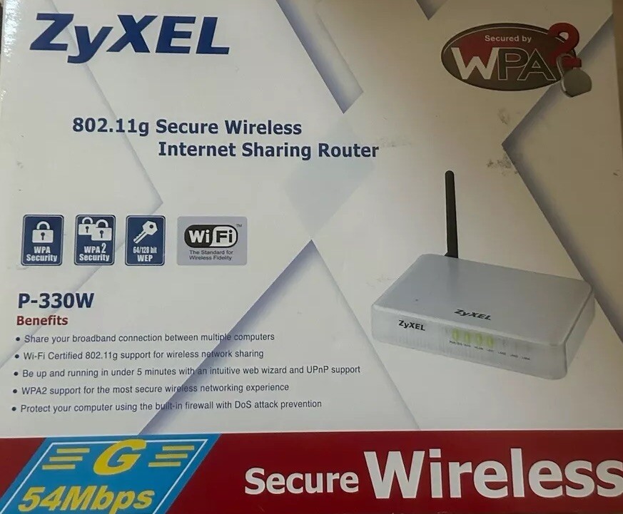 ZYXEL P-330W 54 Mbps 4-Port 10/100 Wireless G Router
