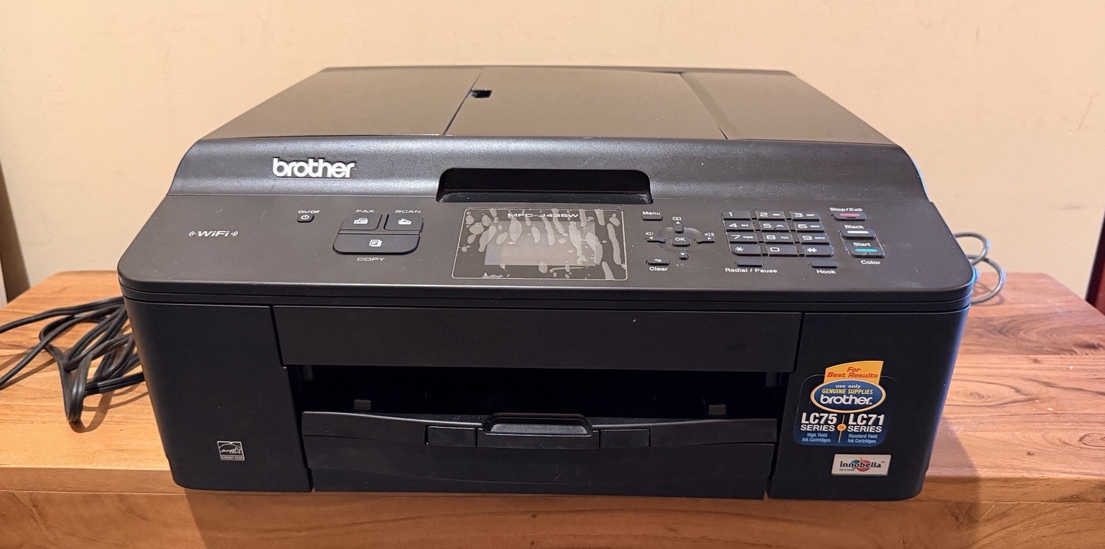 Brother MFC-J435W Wireless Color Inkjet All-in-One Printer Scanner Fax Copier