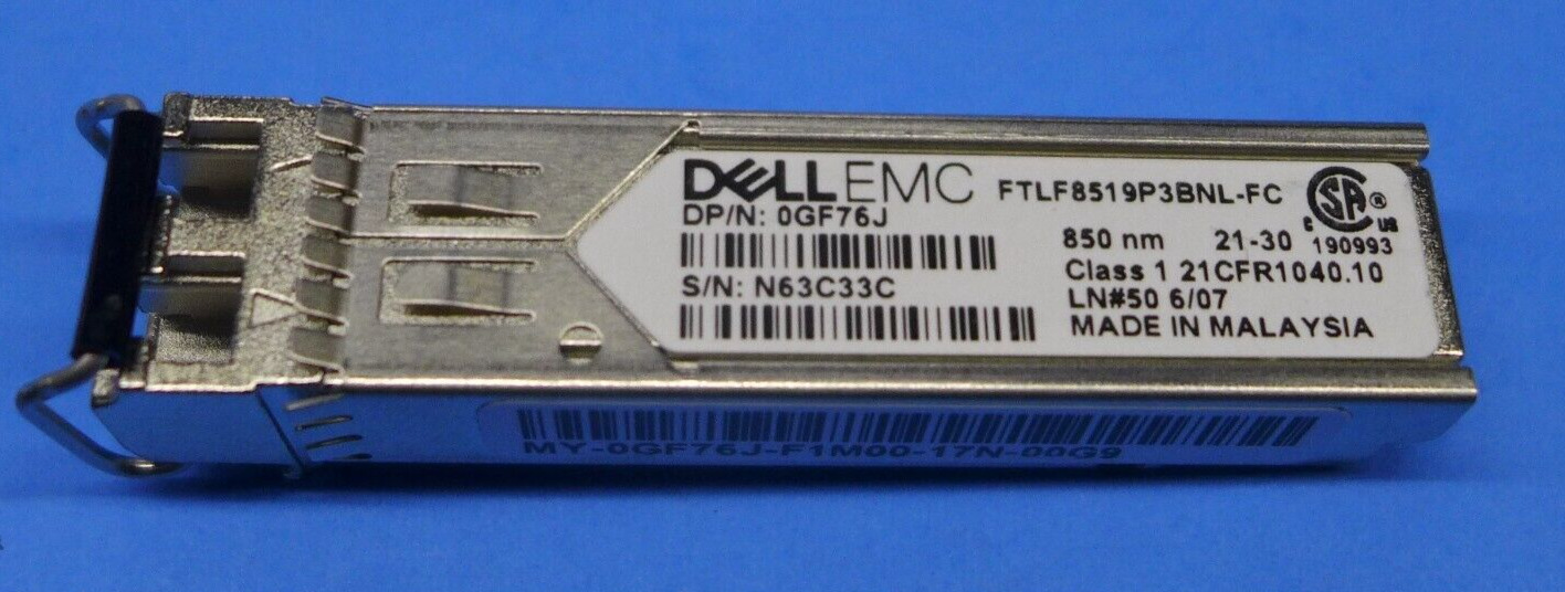 Genuine Dell 1000Base-SX SFP 1G Transceiver Module FTLF8519P2BNL GF76J