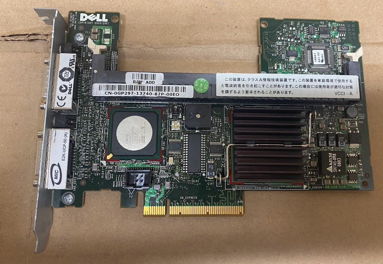 Dell PWB T6119 Rev A01 Raid Controller CN 0GP297 PCI-E