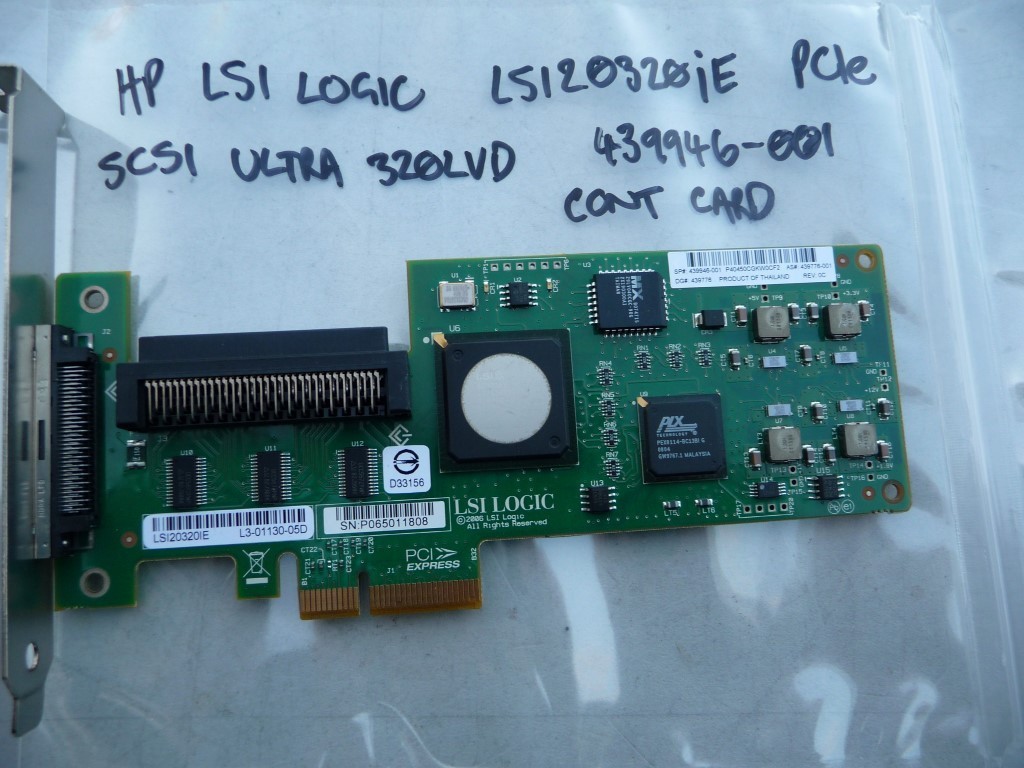 AU SELLER HP LSI LSI20320IE PCIe SCSI Ultra320 LVD Cont 439946-001 -TESTED
