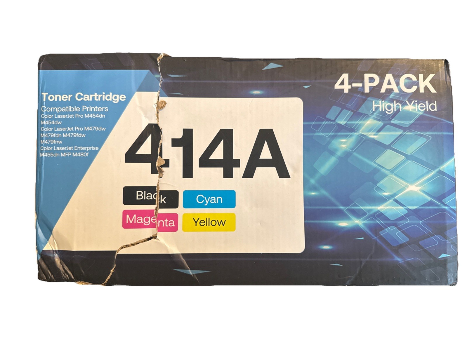 414A Toner Cartridge 4-Pack – High Yield Black, Cyan, Magenta, Yellow – HP 